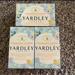 Yardley Bars 4 Oz Chamomile Flower Soap  Shea Butter For Sensitive Skin Lot Of 3